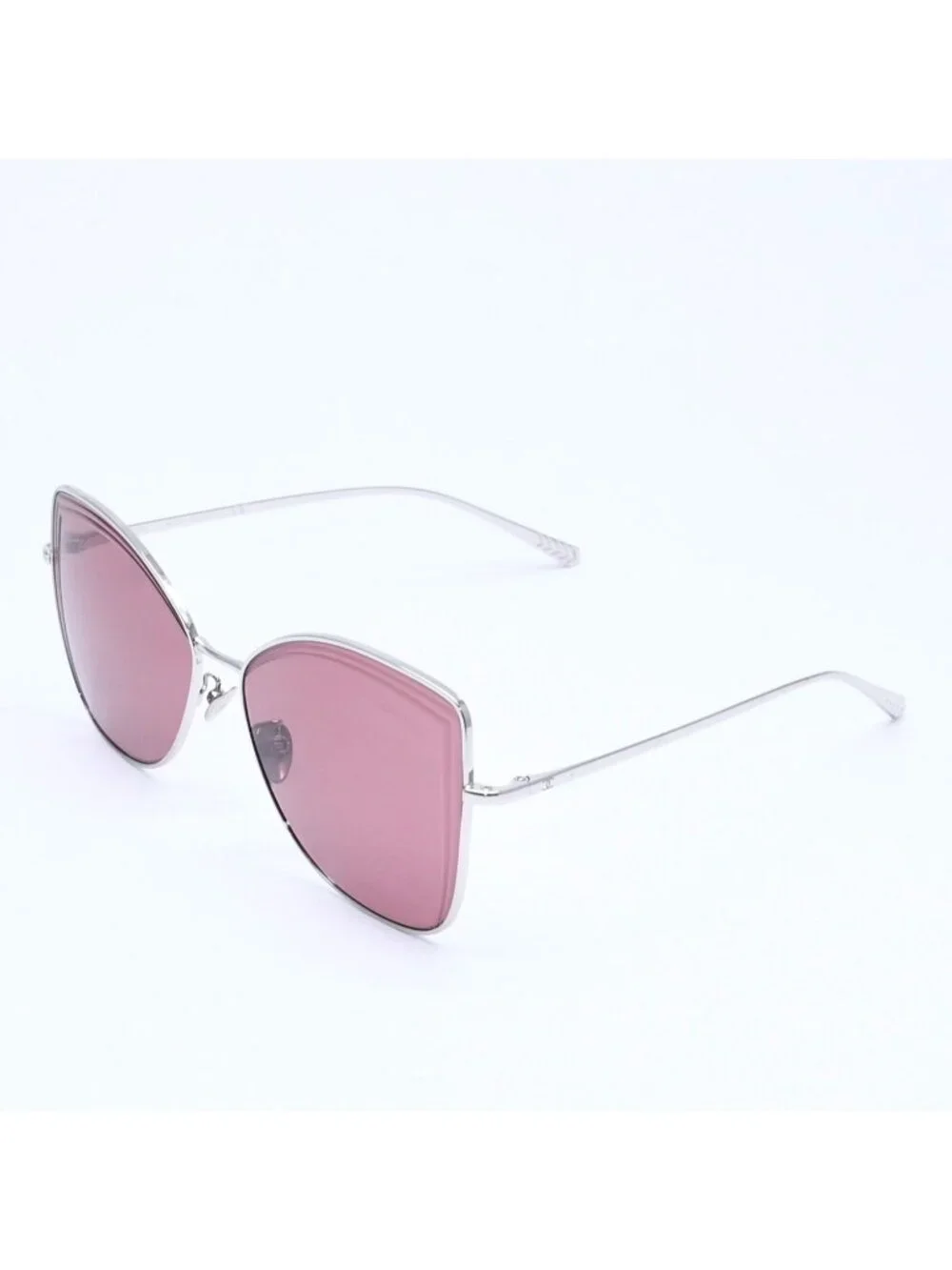 Chanel Sunglasses Eyewear CC Logo Silver Wine